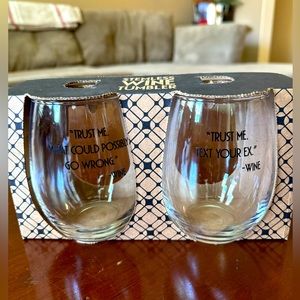 Personal Gifts “Text your Ex” Stemless Wine Glass-Funny Gift